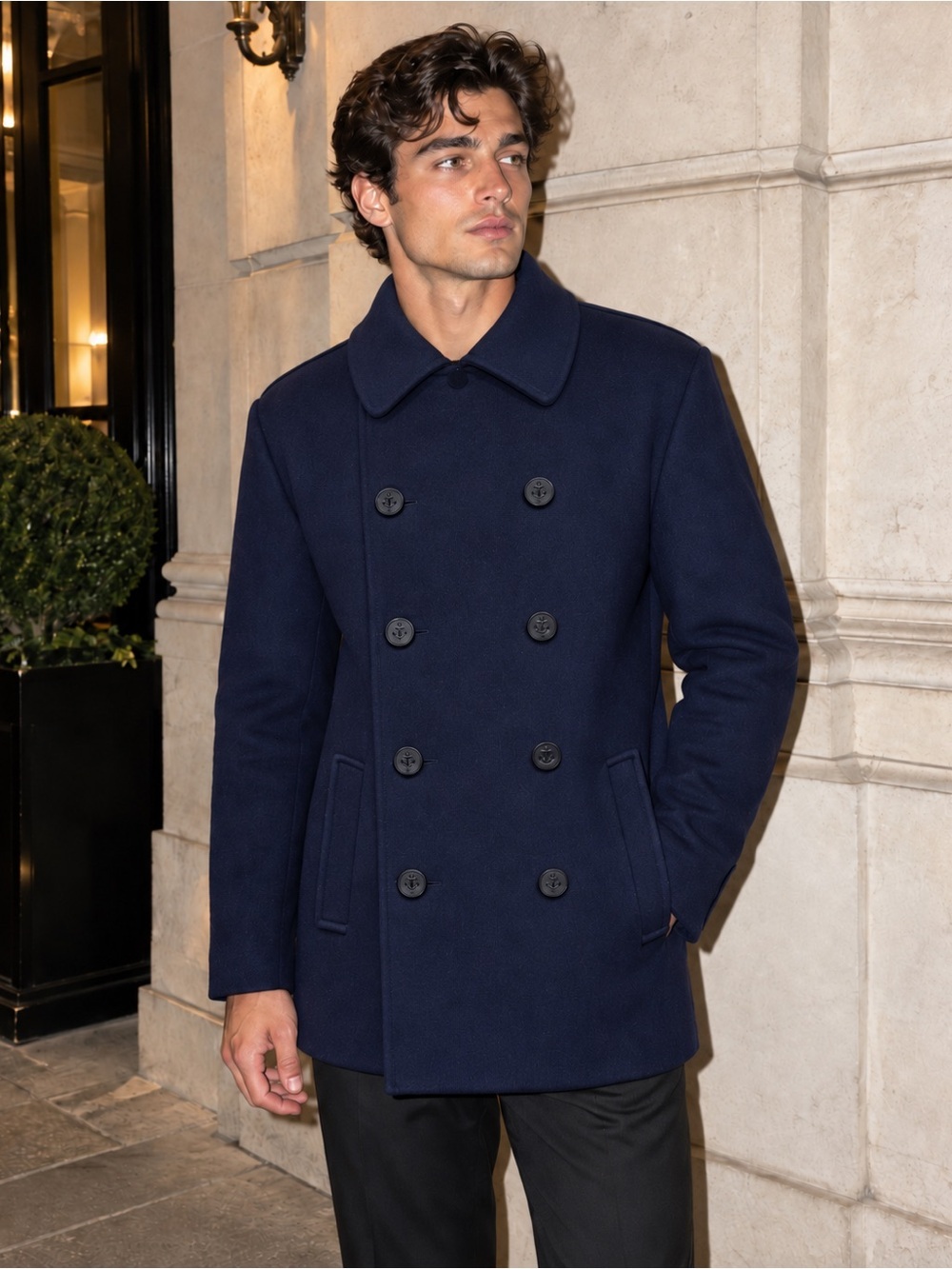 Life After Denim Glastonbury Navy Wool Peacoat Men’s Size 1